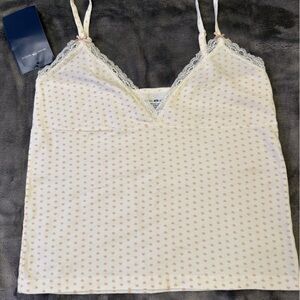 Brandy Melville pink heart singlet
